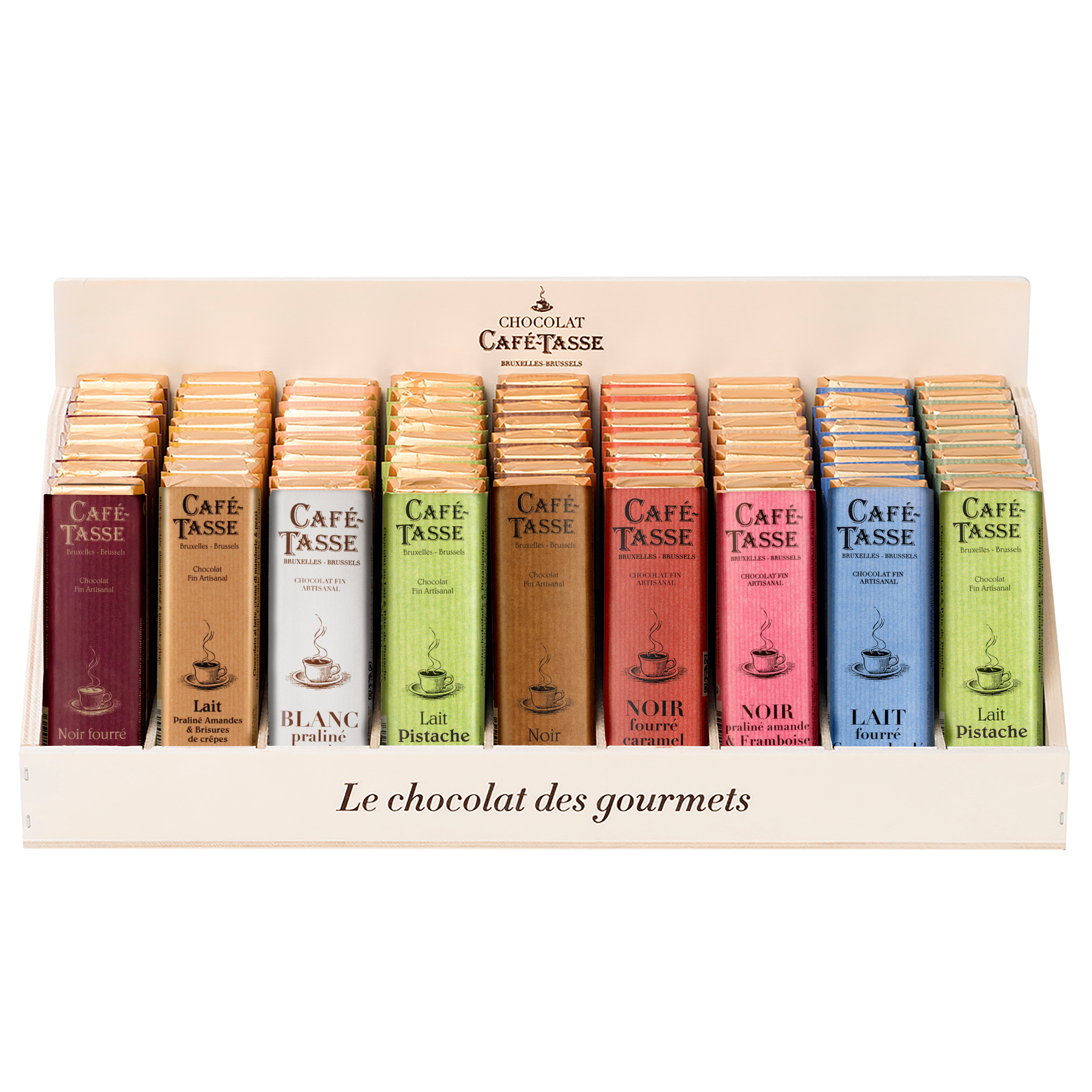 Café-Tasse Wooden Display Filled Flavours 72 x 45 g Display