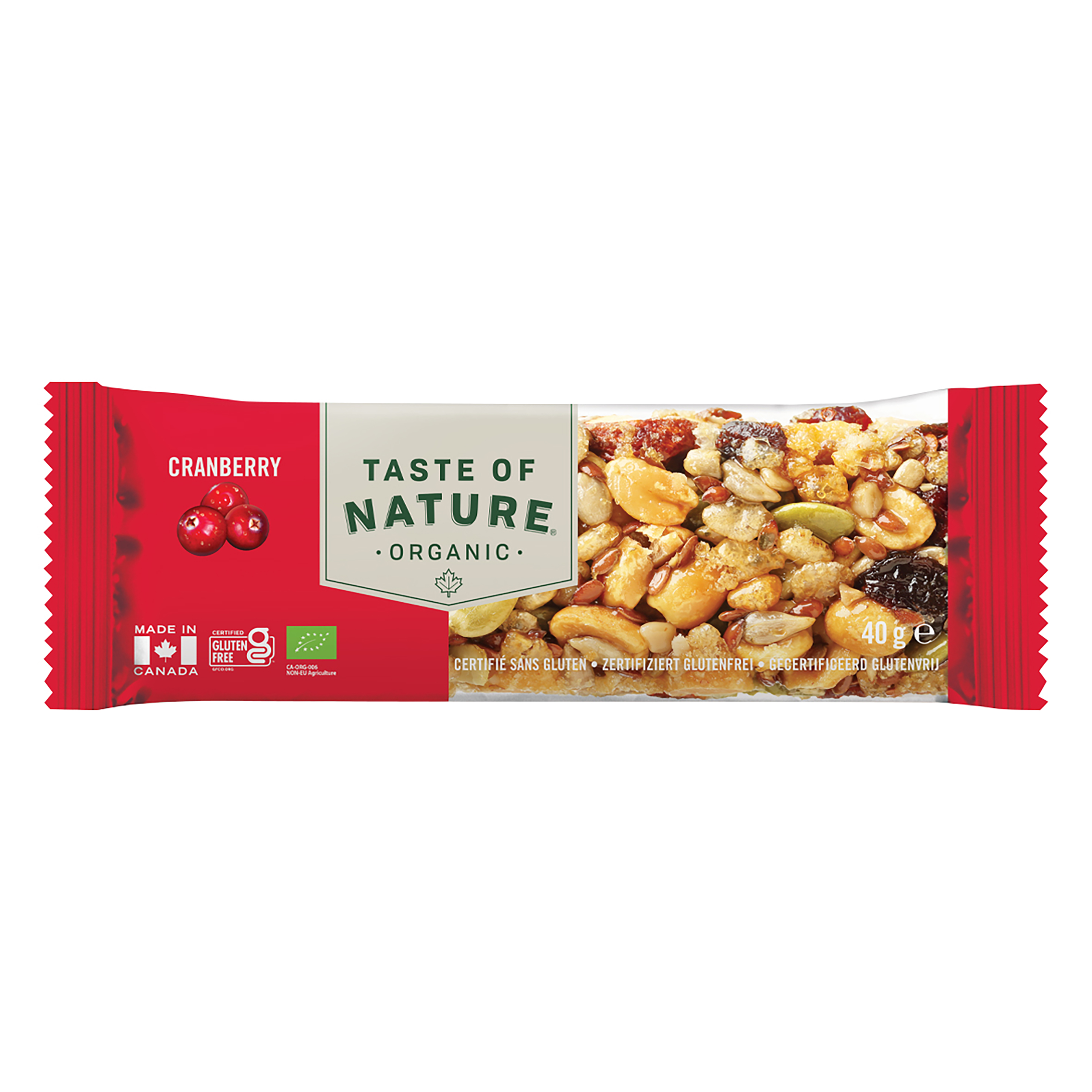 Organic Bar Cranberry