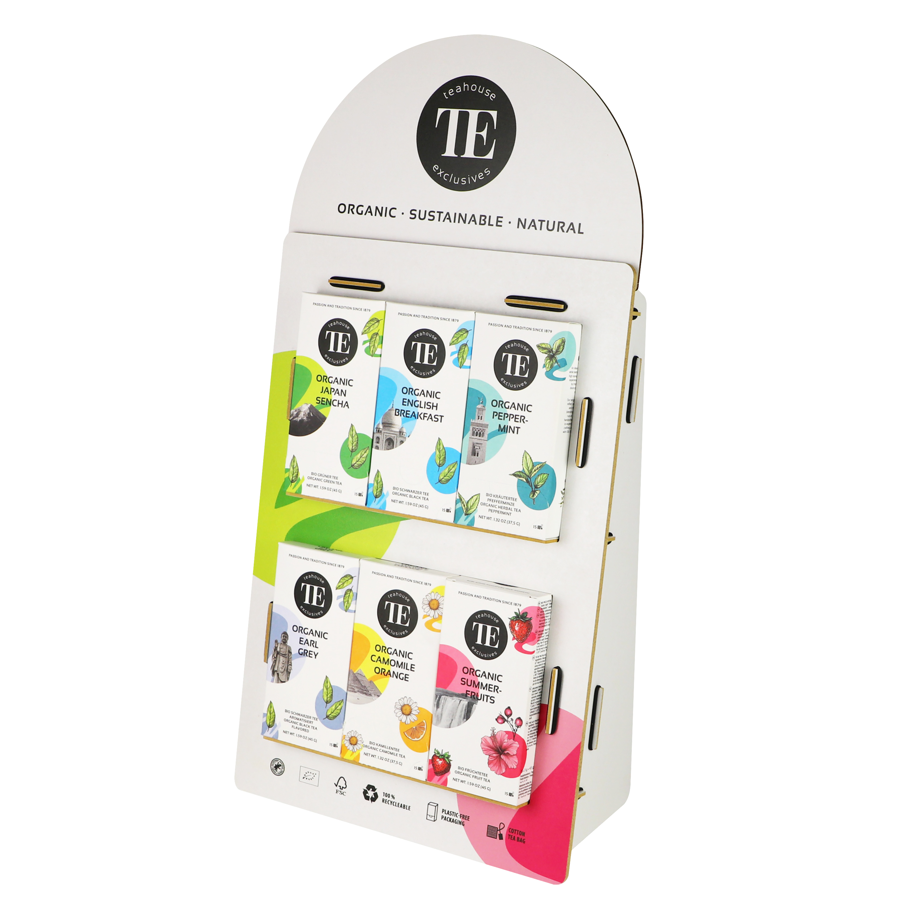 TE Organic Tea Counter Display 1 pc