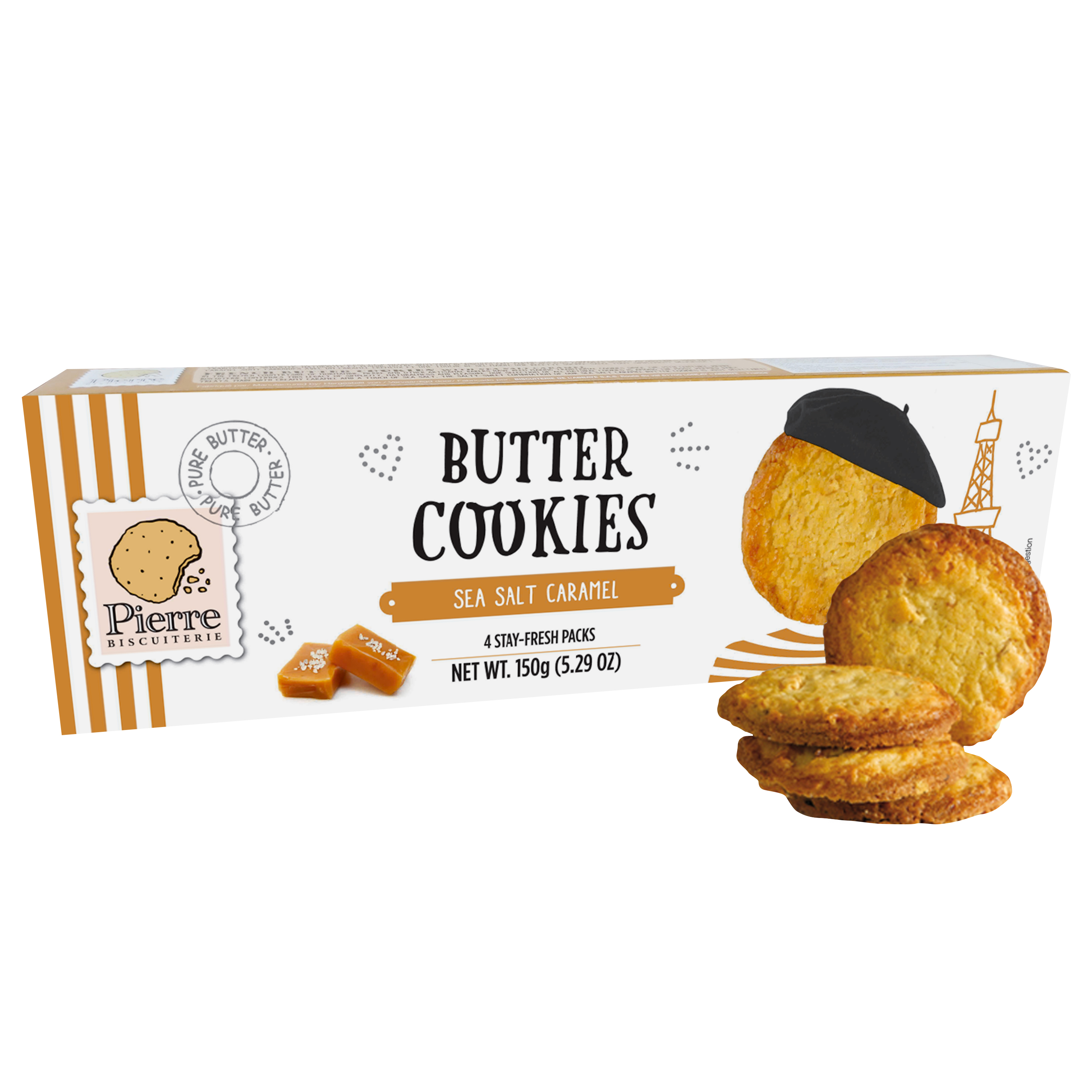 French Butter Cookies Sea Salt Caramel