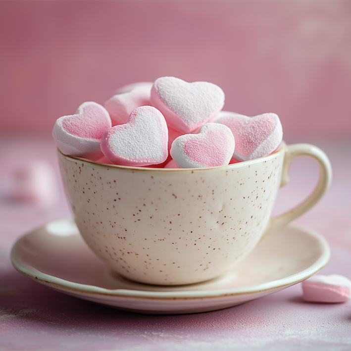 Jolly Mallows Marshmallow Strawberry Hearts