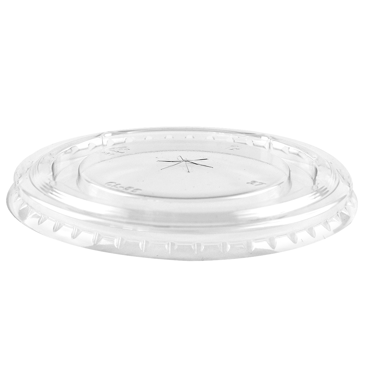 Flat Lid Crossed f. Clear Cup, 9-20 oz.