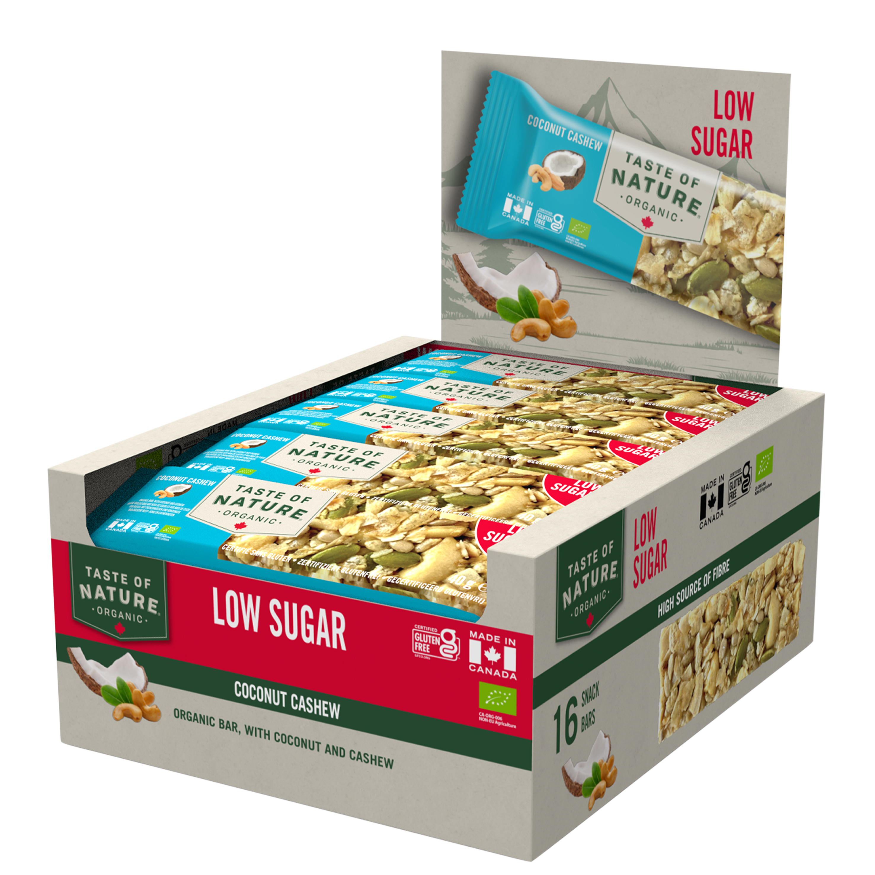Organic Bar Low Sugar Coconut Cashew