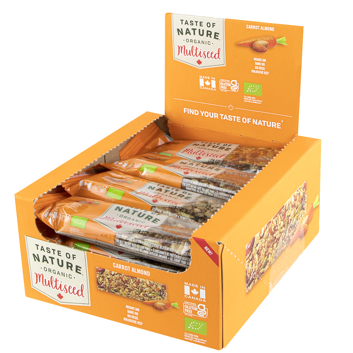 Organic Multiseed Bar Carrot & Almond