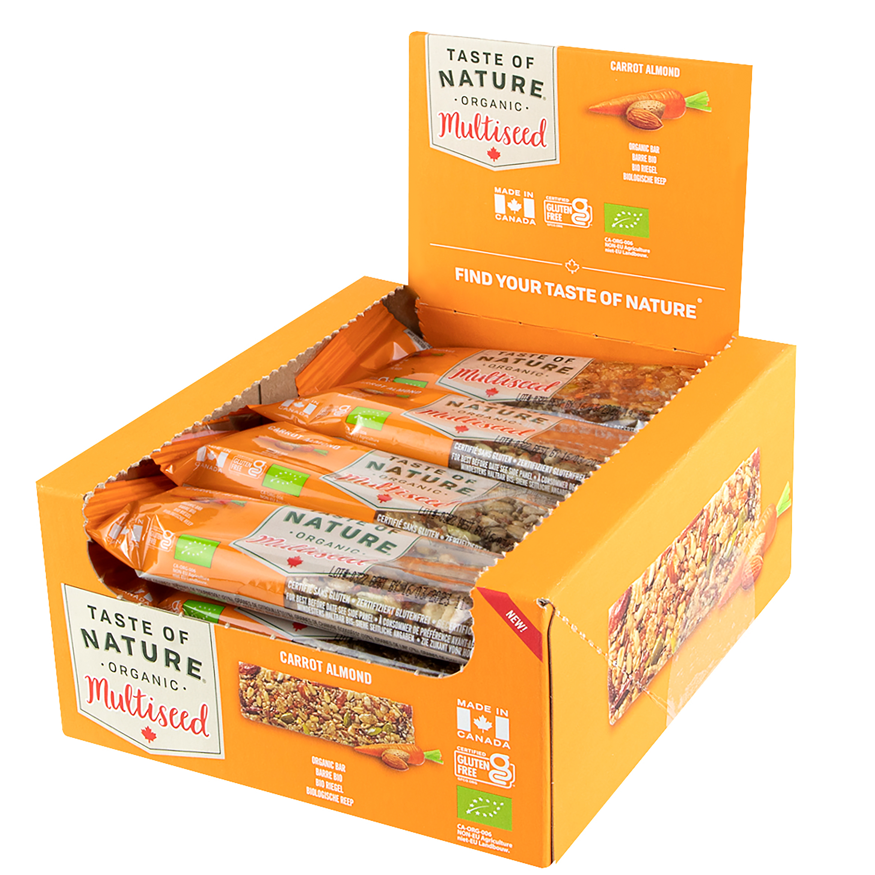 Organic Multiseed Bar Carrot & Almond