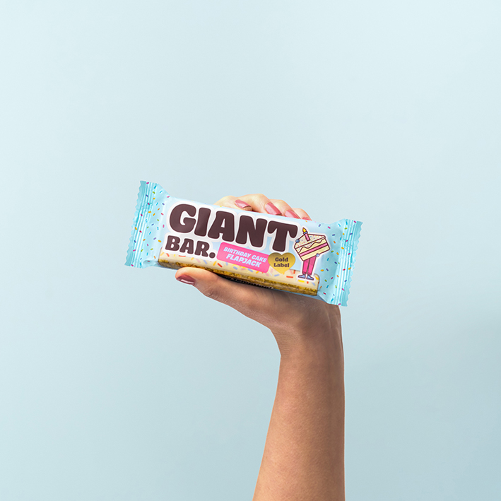 GIANT Yoghurt Flapjack Birthday Cake 100 g