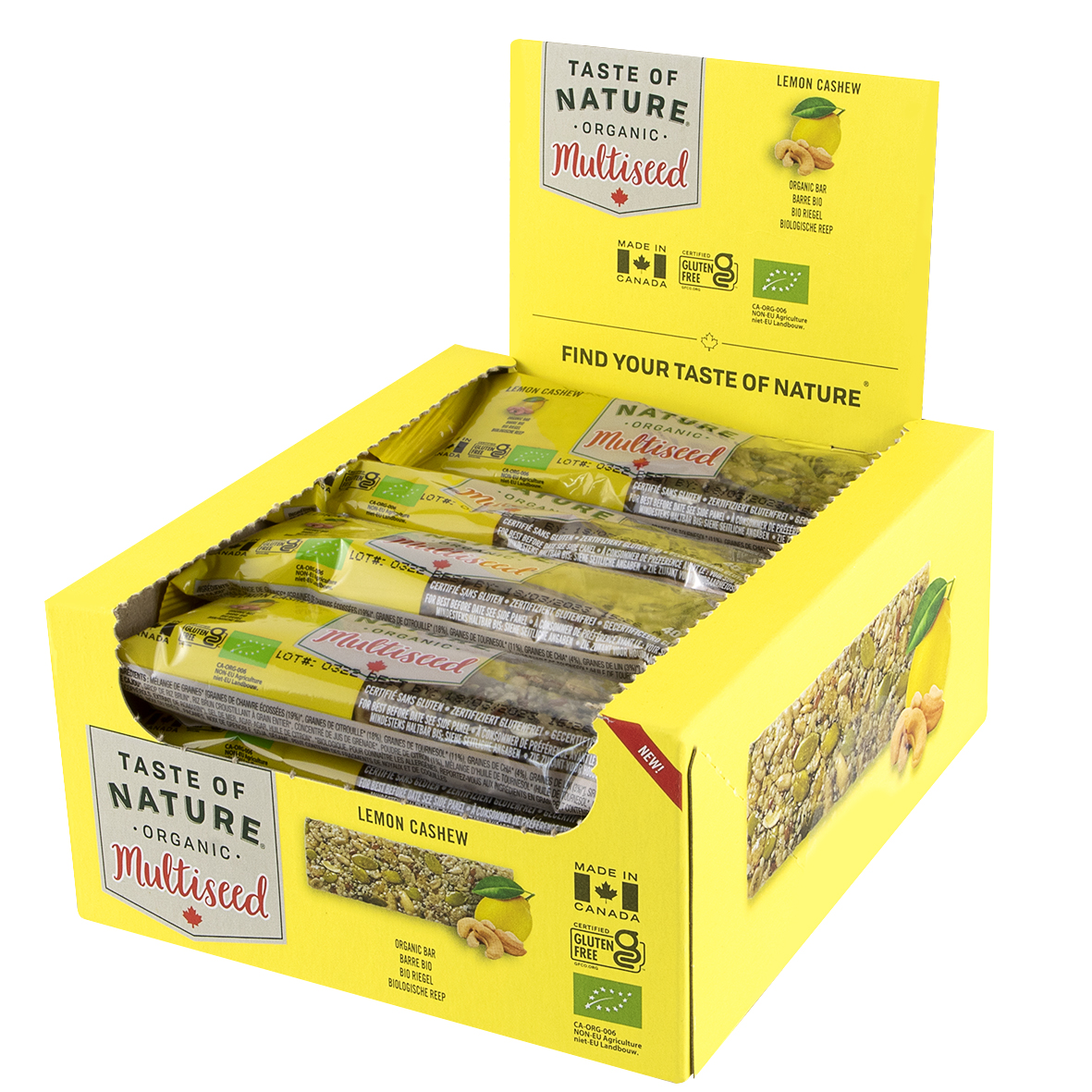 Organic Multiseed Bar Lemon & Cashew
