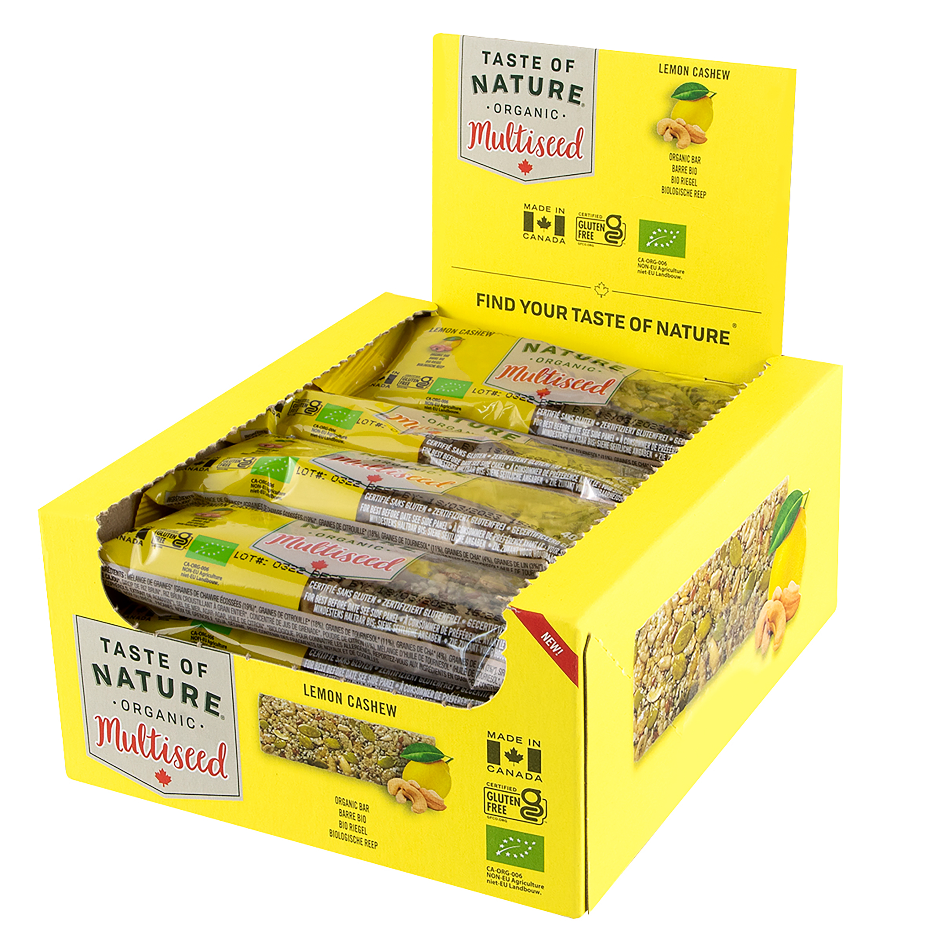 Organic Multiseed Bar Lemon & Cashew