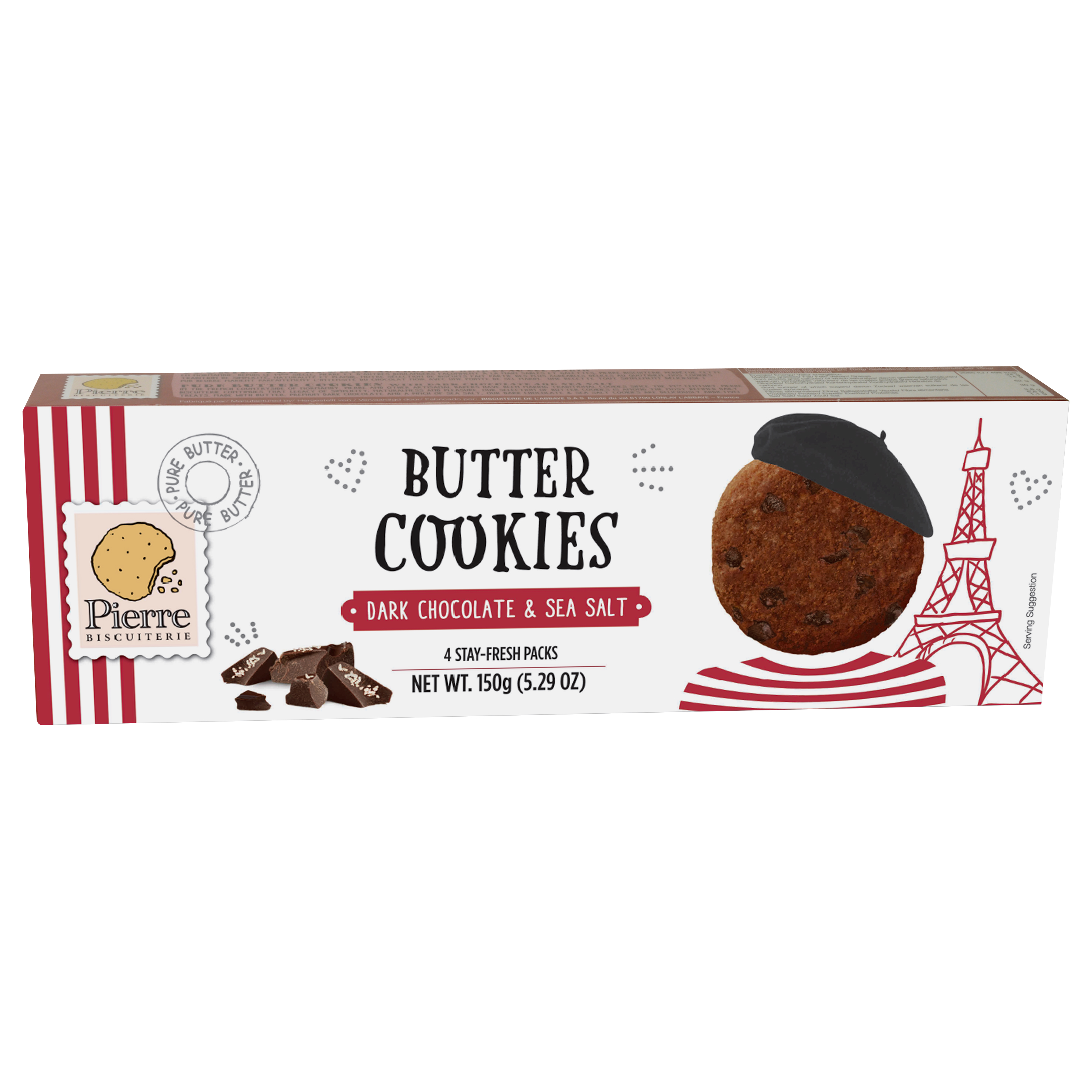 French Butter Cookies Dark Choc & Sea Salt