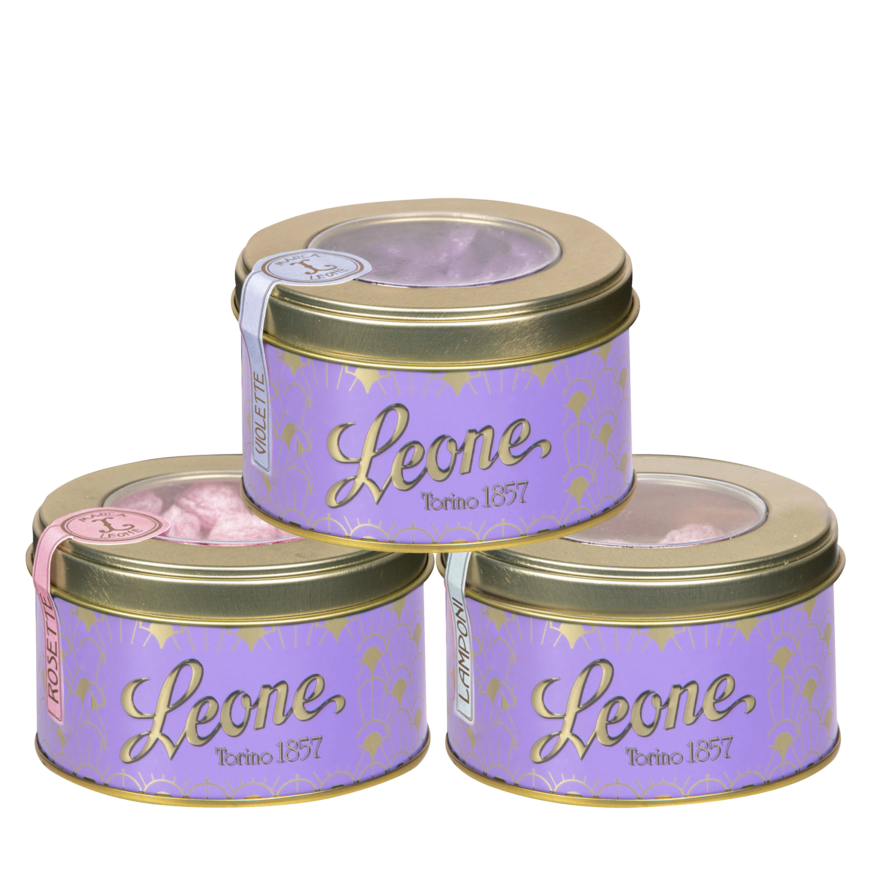 Assorted Candy Drops Round Metal Tins