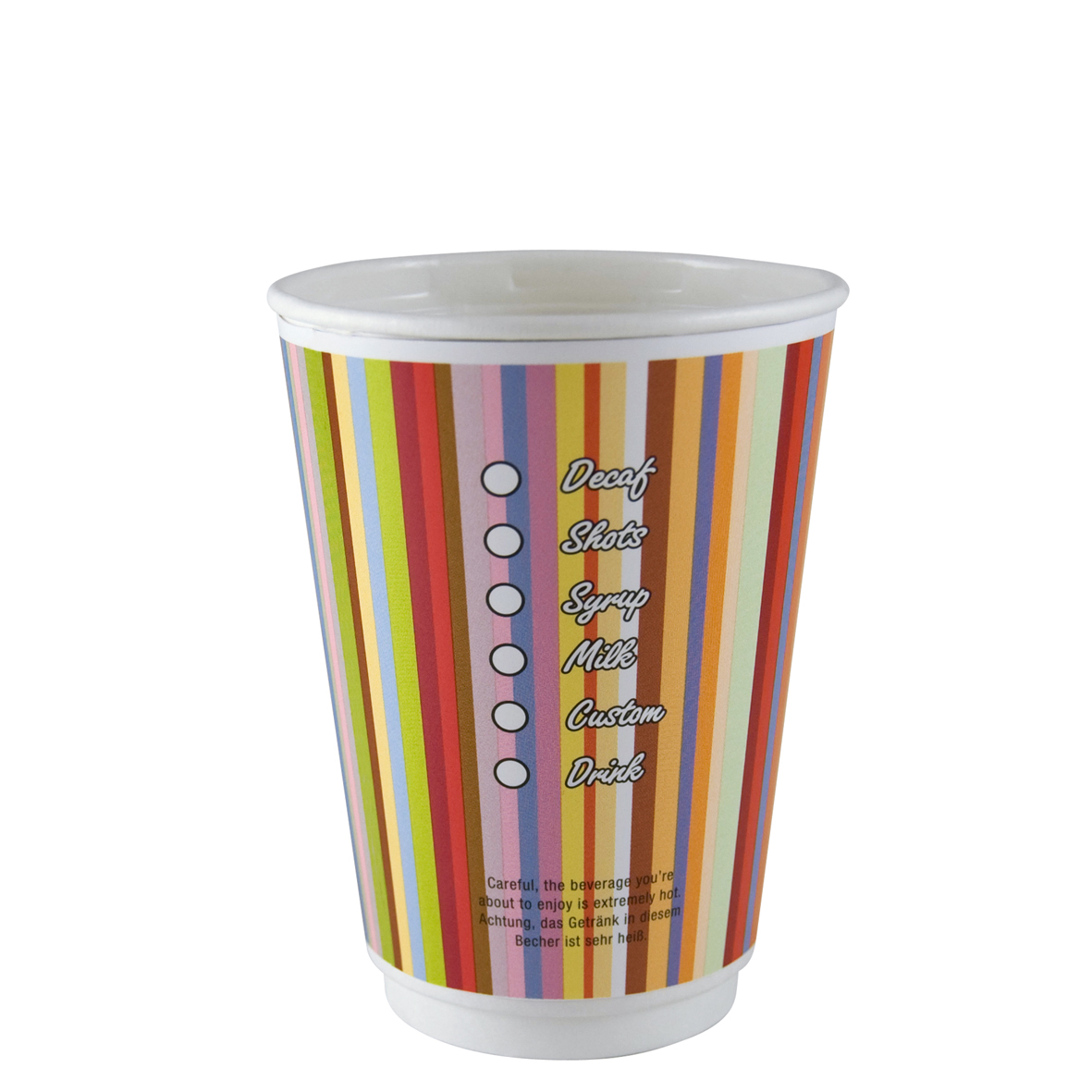 DWE Paper Cup Rainbow, 12 oz.