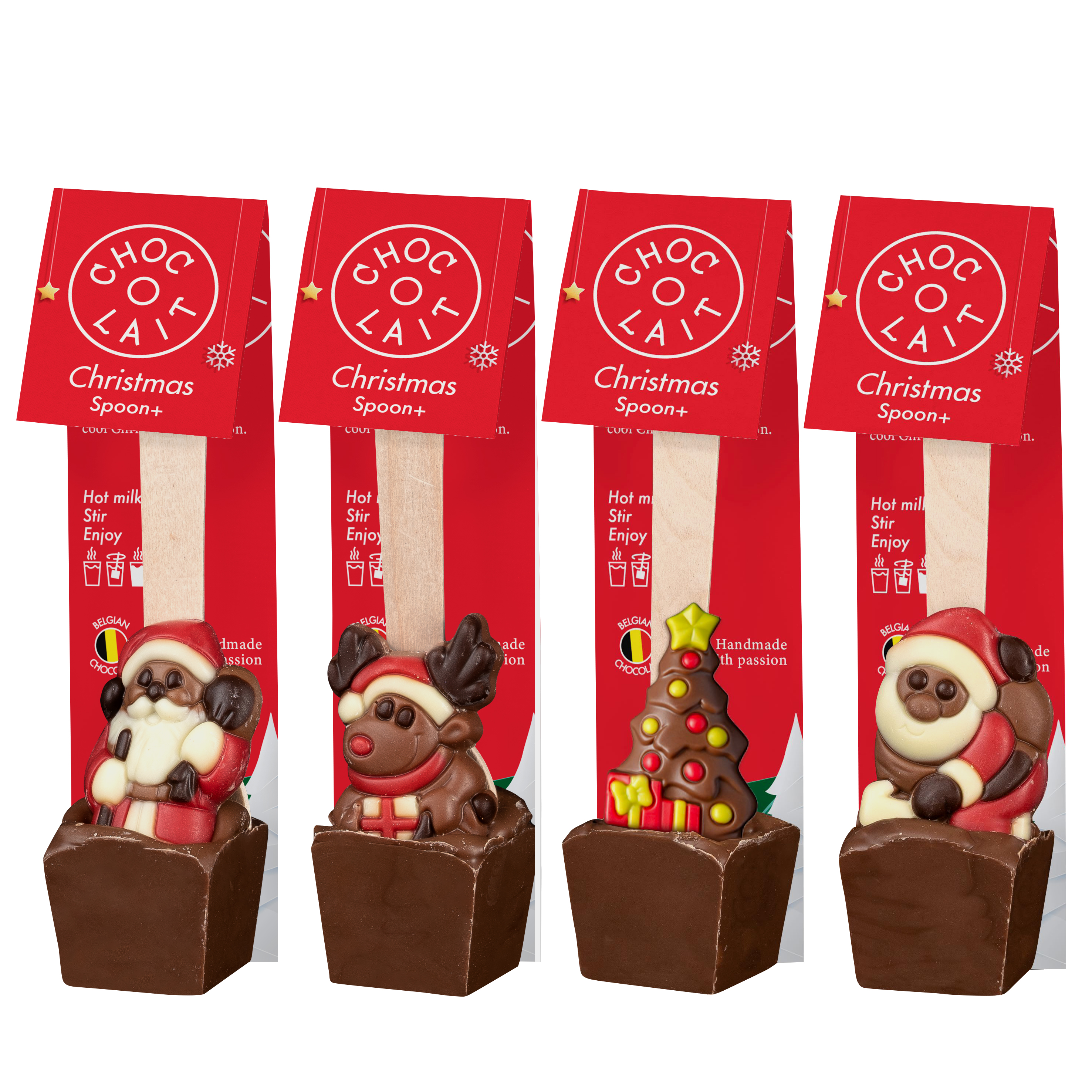XMAS Single Sticks Milk & 4 Figures