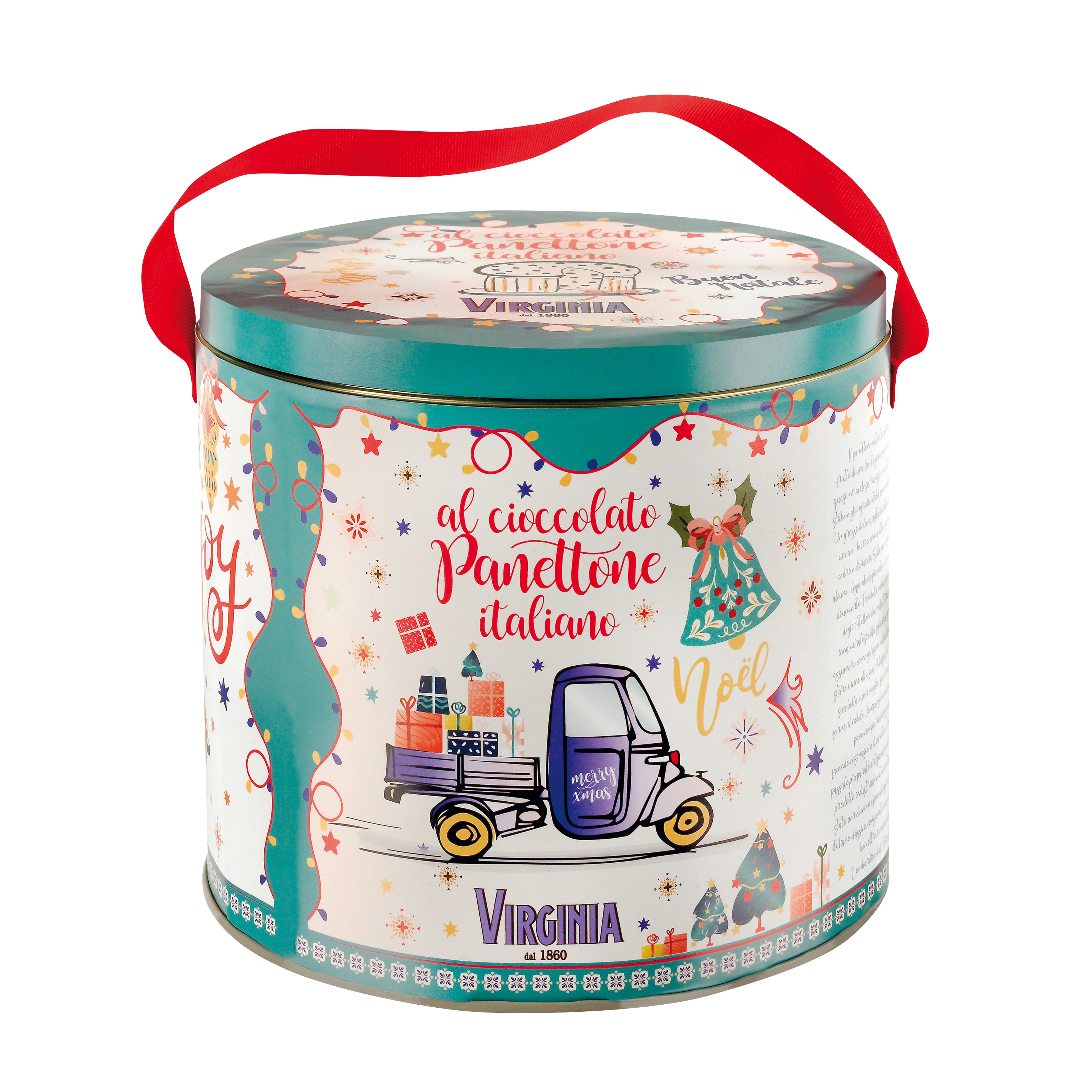 Amaretti XMAS Panettone Chocolate Mini Metal Tins