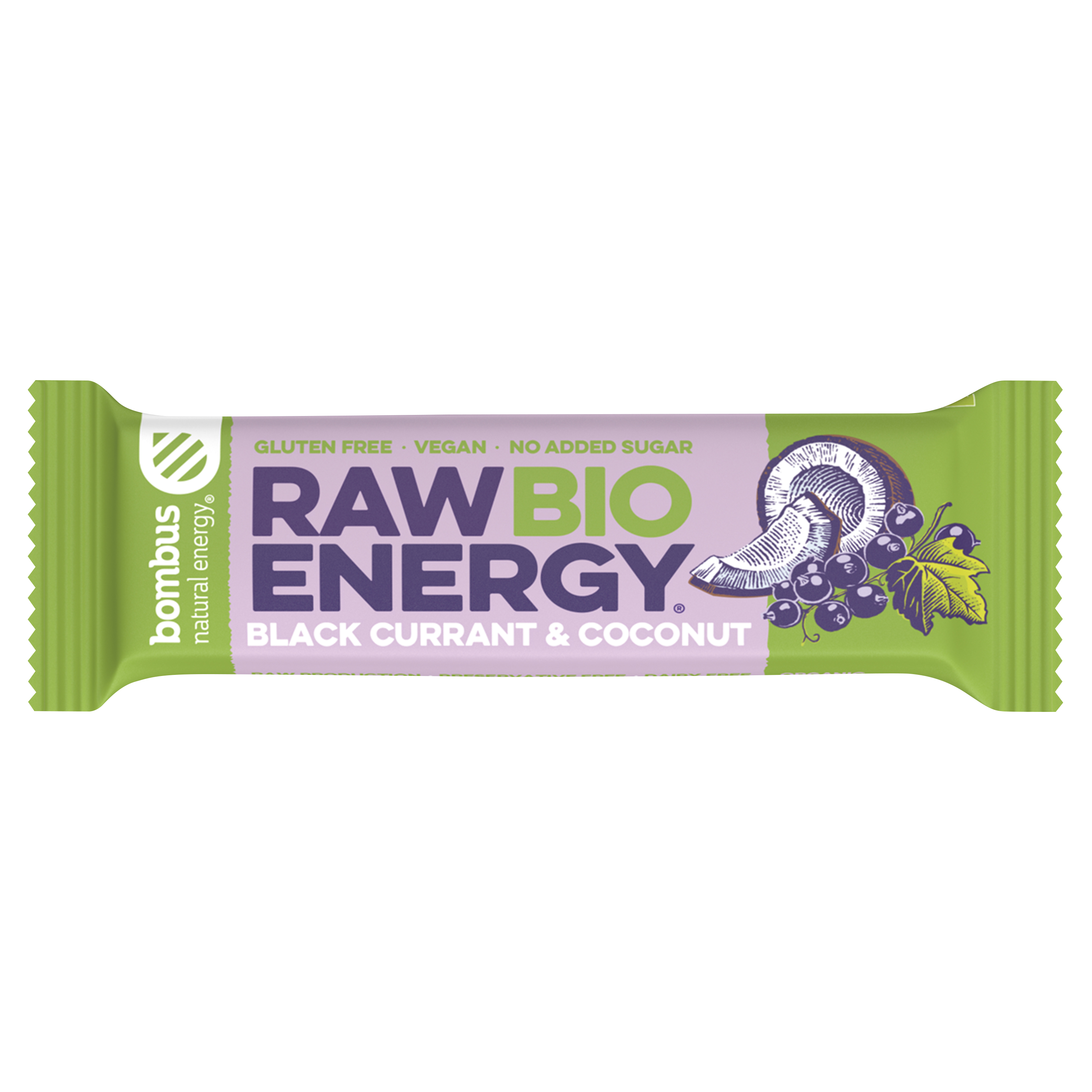 Raw Bio En. Bar Black Current & Coconut