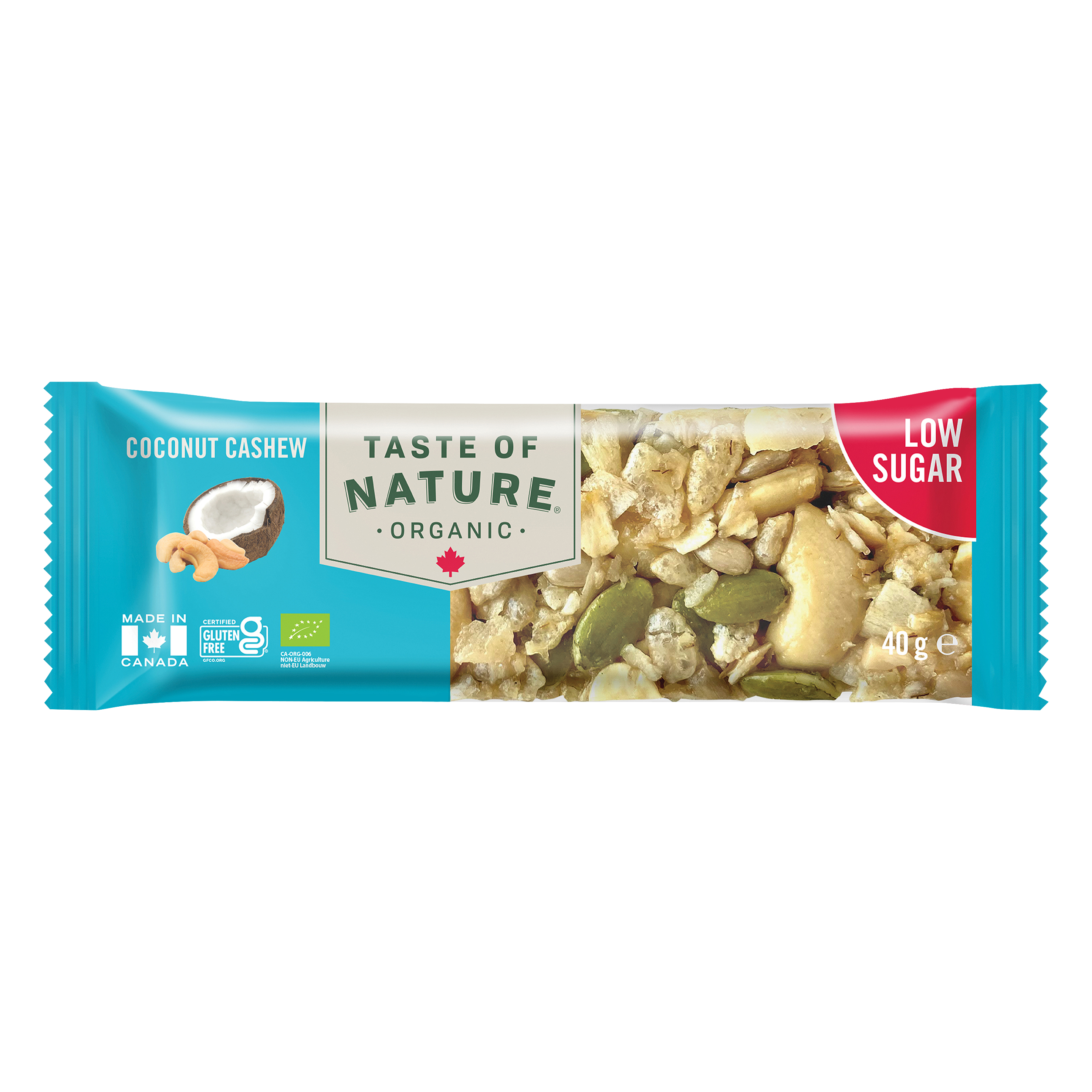 Organic Bar Low Sugar Coconut Cashew