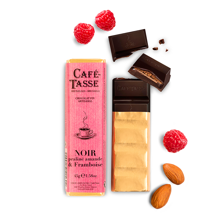 Bars Dark 60 % Almond Praline & Raspberry (gefüllt)