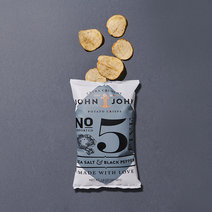 No. 5 Crisps Sea Salt & Black Pepper