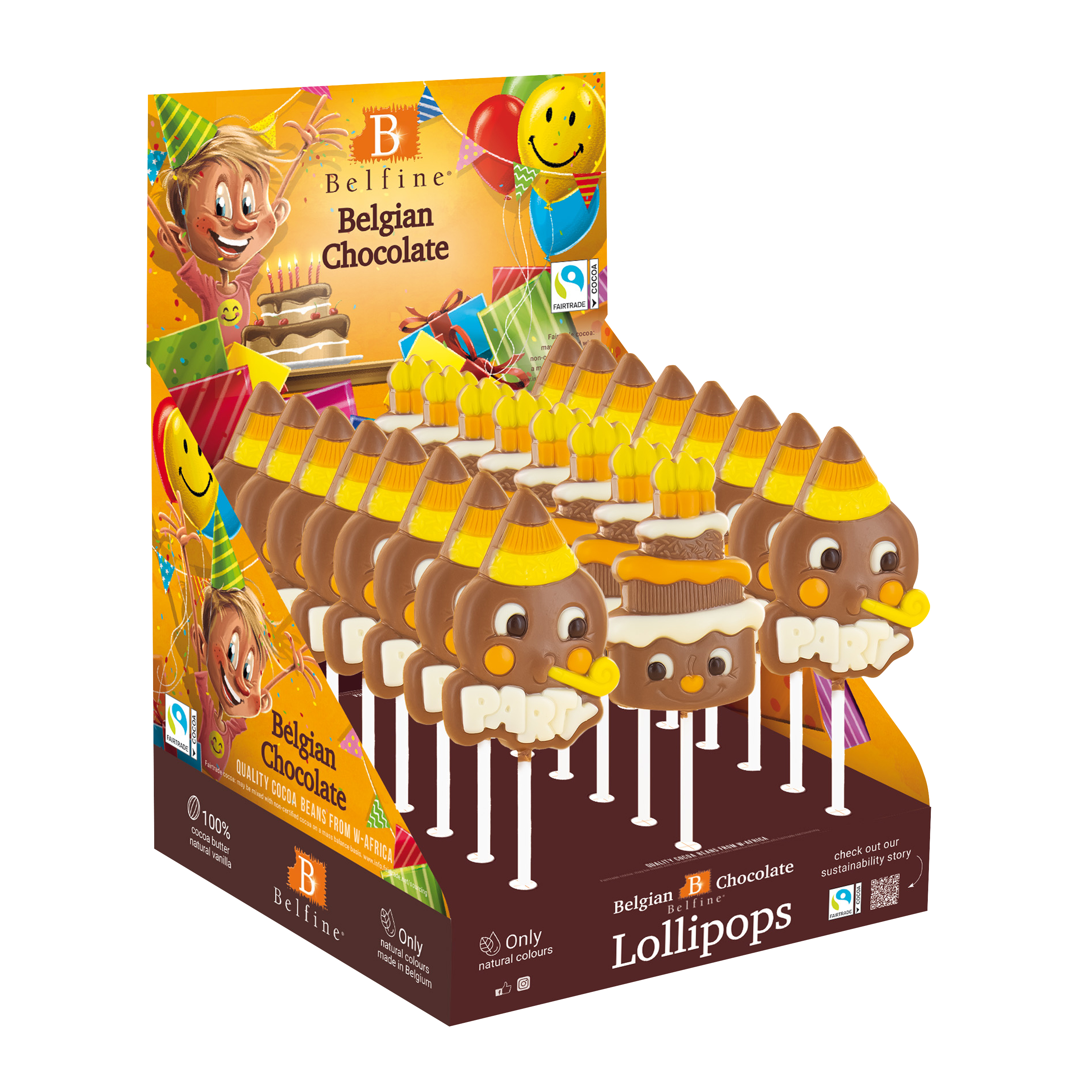 Belfine Lollipops Display Party 24 x 25 g