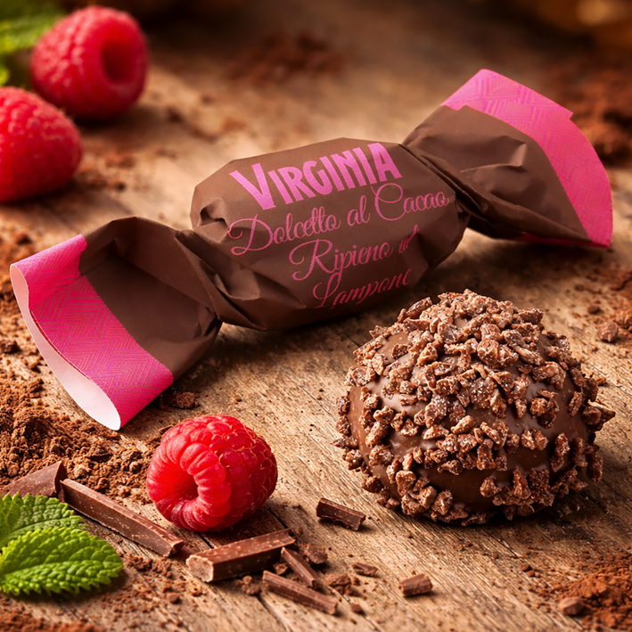 Filled Cocoa Biscuit Raspberry