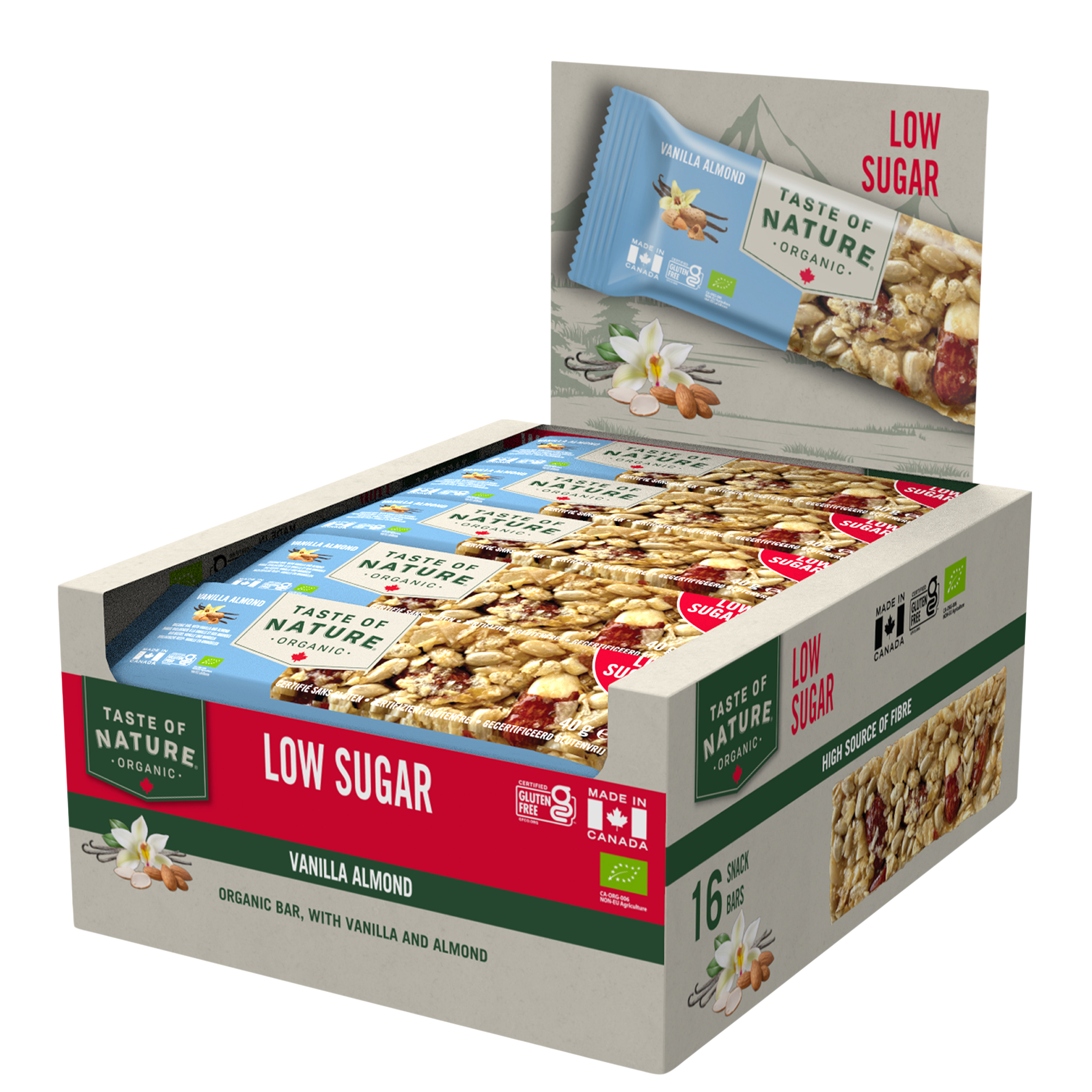 Organic Bar Low Sugar Vanilla Almond