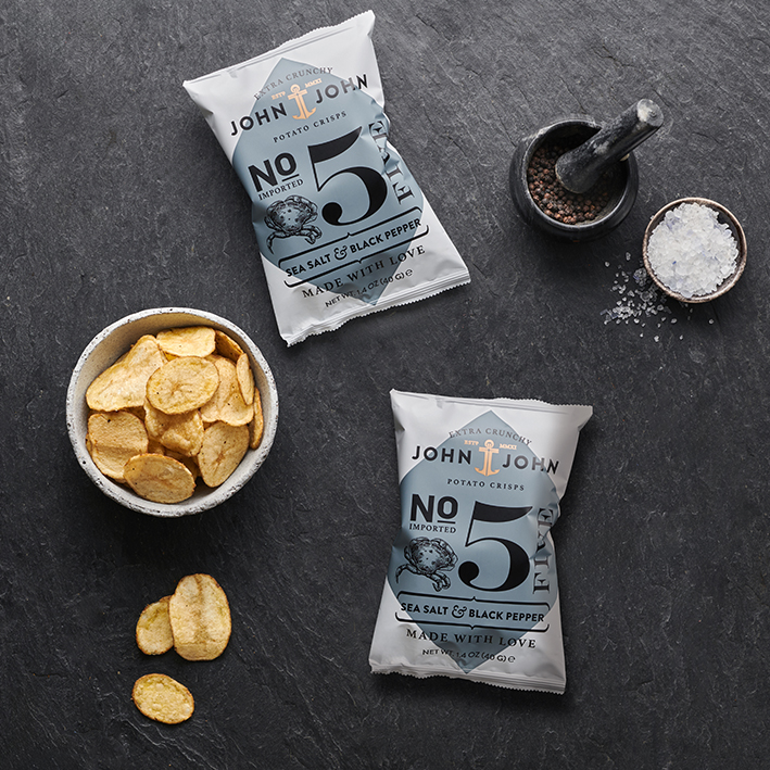 No. 5 Crisps Sea Salt & Black Pepper