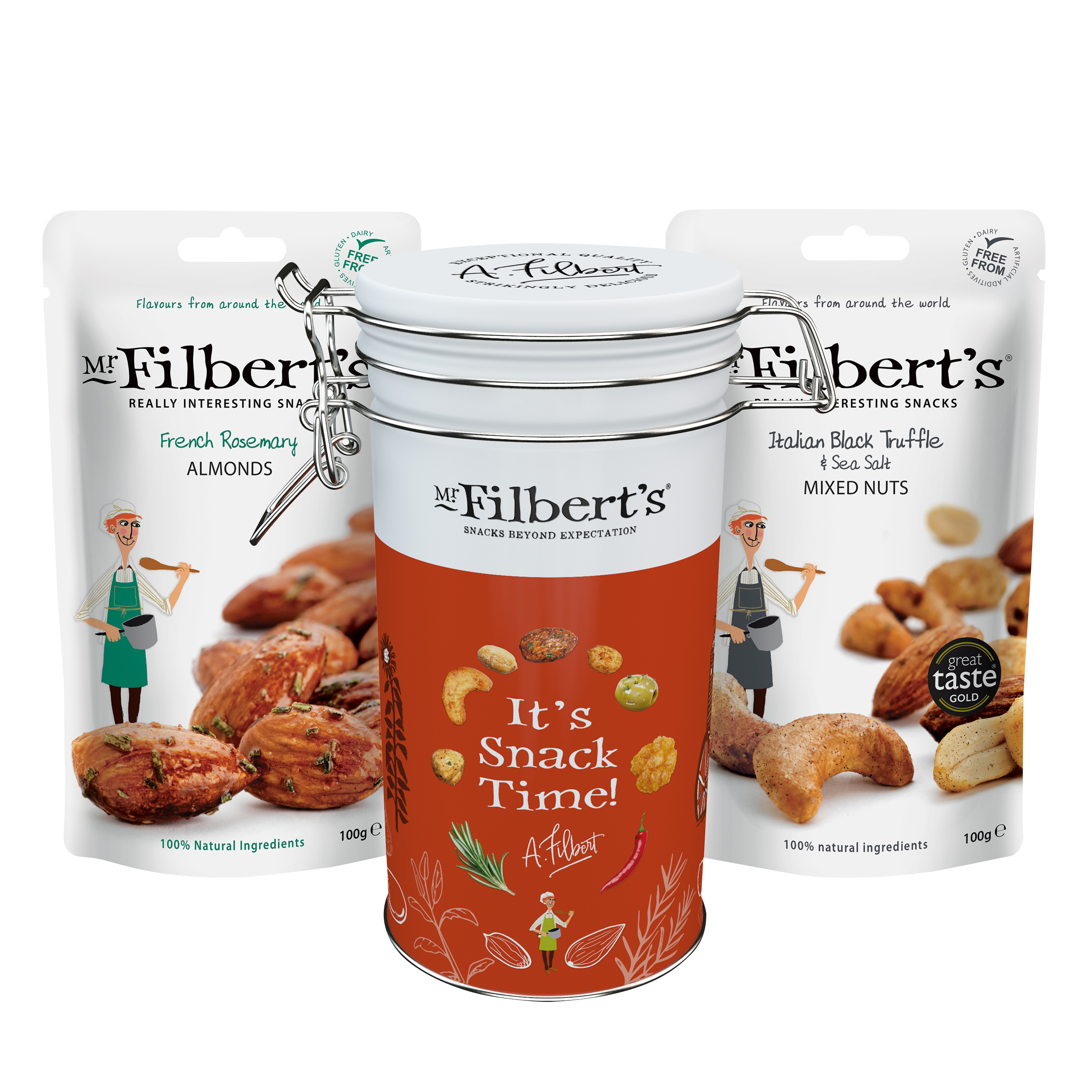 Gift Tin Truffle Nuts & Rosmary Almonds